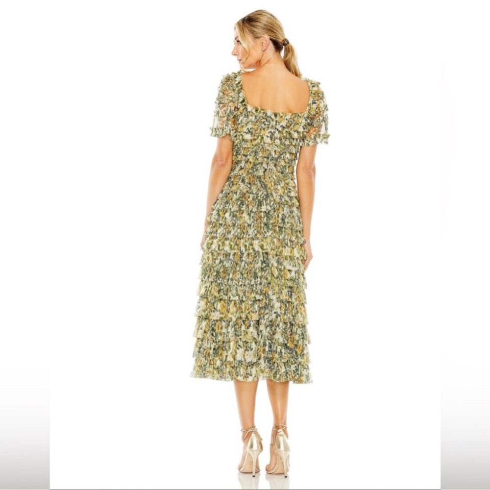 Mac Duggal Multicolor Ruffle Midi Dress - Picture 2 of 9